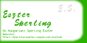 eszter sperling business card